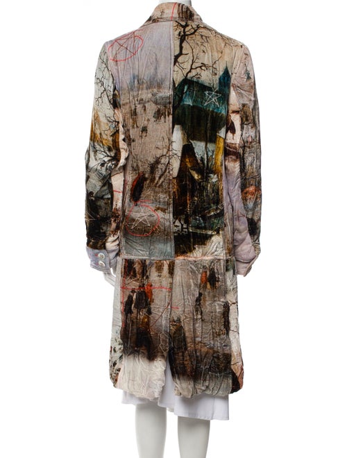 The People Of The Labyrinths Printed Faux Fur Coat