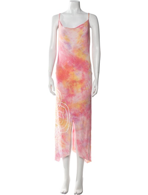 The People Of The Labyrinths Tie-Dye Print Midi Length Dress