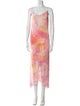 The People Of The Labyrinths Tie-Dye Print Midi Length Dress