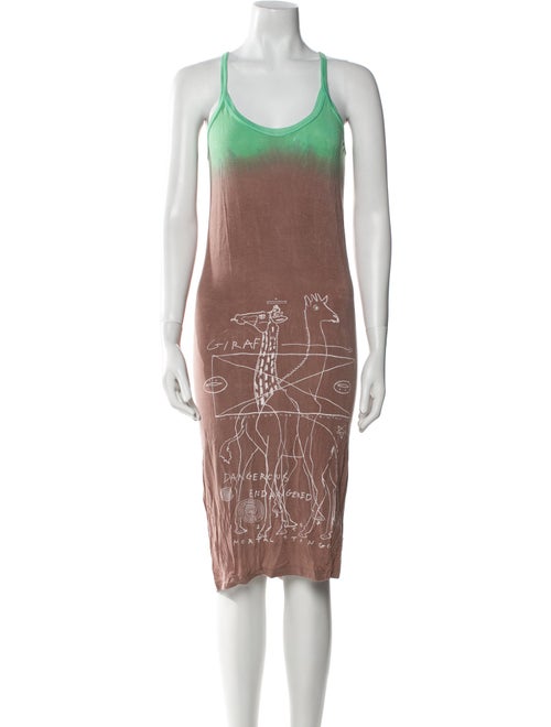 The People Of The Labyrinths Printed Knee-Length Dress