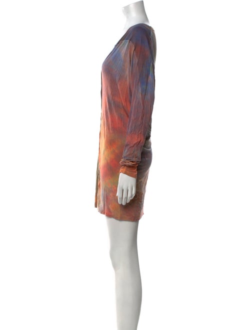 The People Of The Labyrinths Tie-Dye Print V-Neck Tunic
