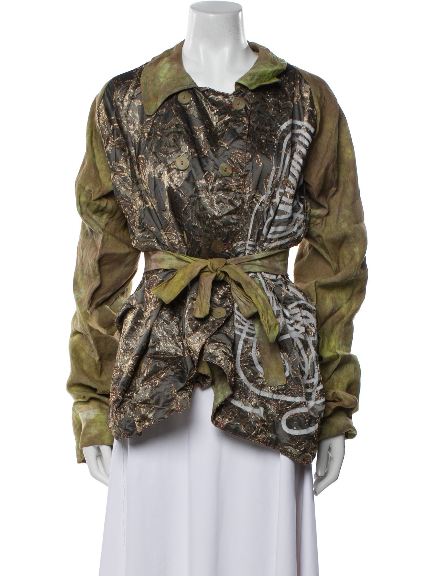 The People Of The Labyrinths Linen Printed Jacket