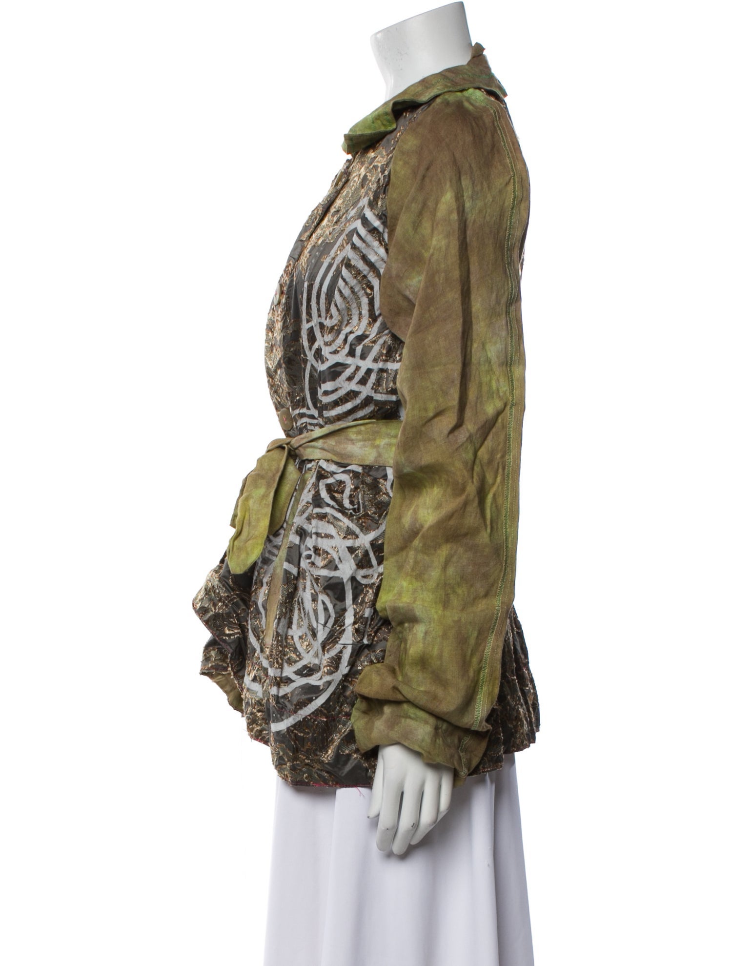 The People Of The Labyrinths Linen Printed Jacket