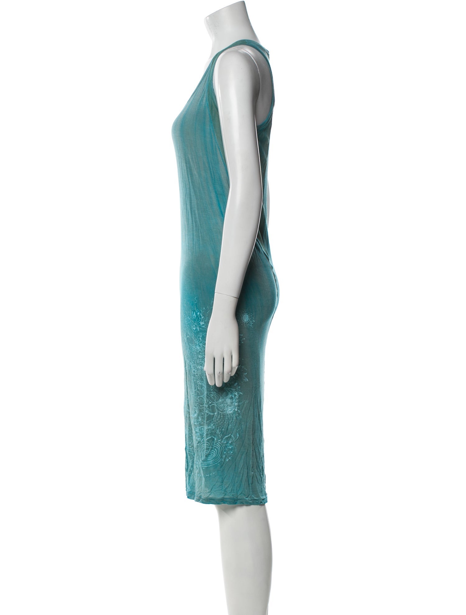 The People Of The Labyrinths Silk Knee-Length Dress