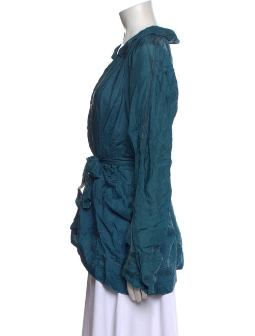 The People Of The Labyrinths Silk V-Neck Blouse