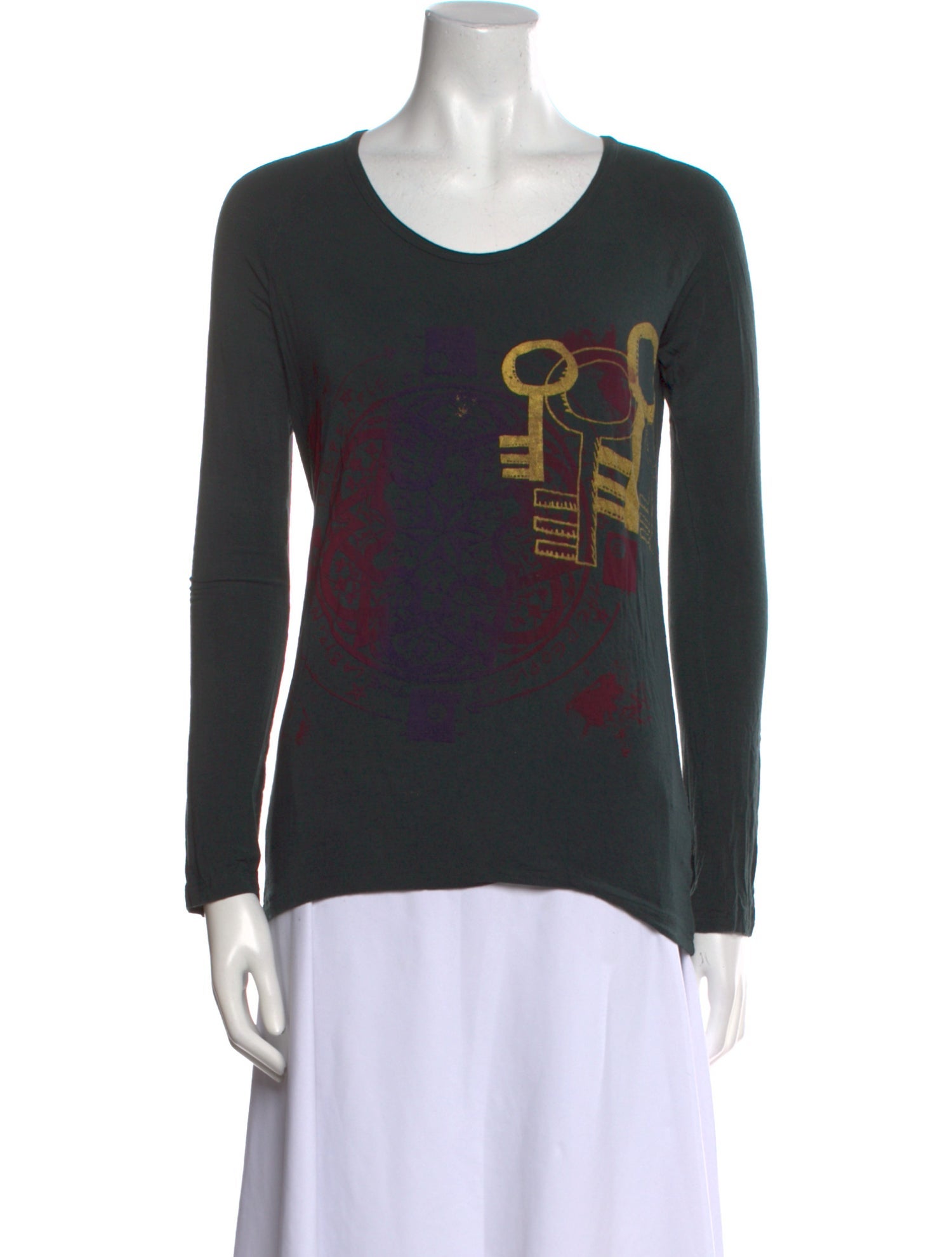 The People Of The Labyrinths Graphic Print Scoop Neck T-Shirt