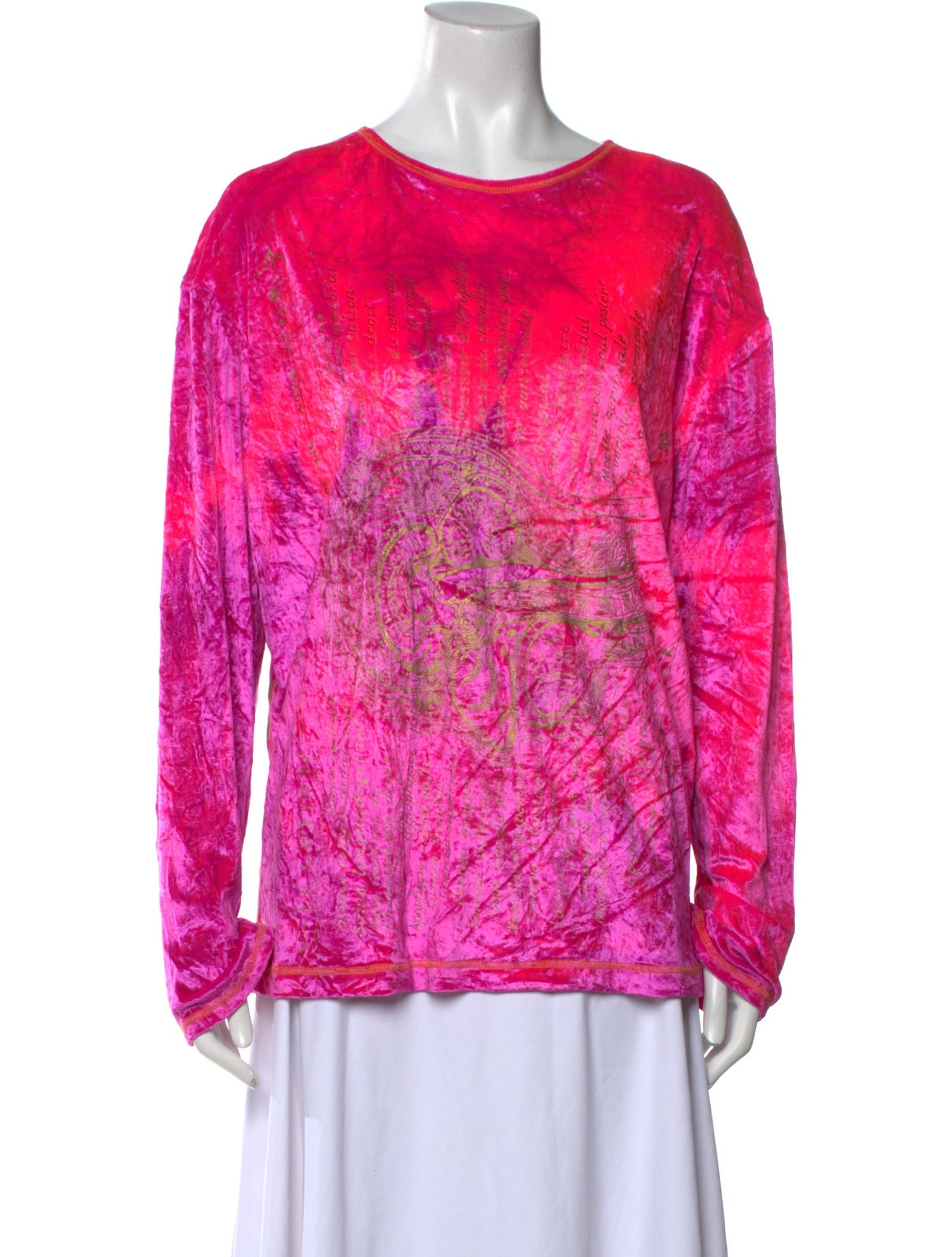 The People Of The Labyrinths Printed Bateau Neckline Top