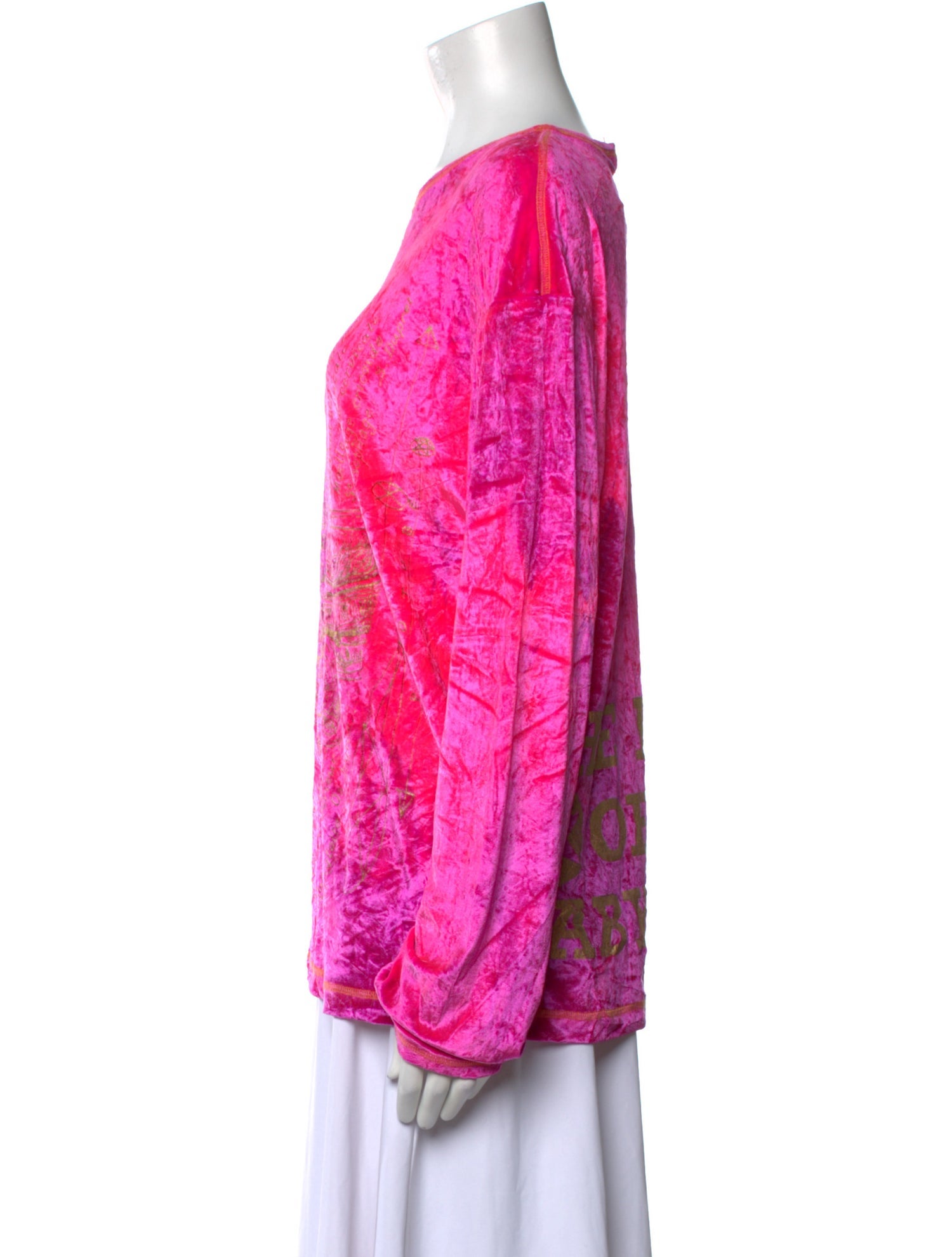 The People Of The Labyrinths Printed Bateau Neckline Top