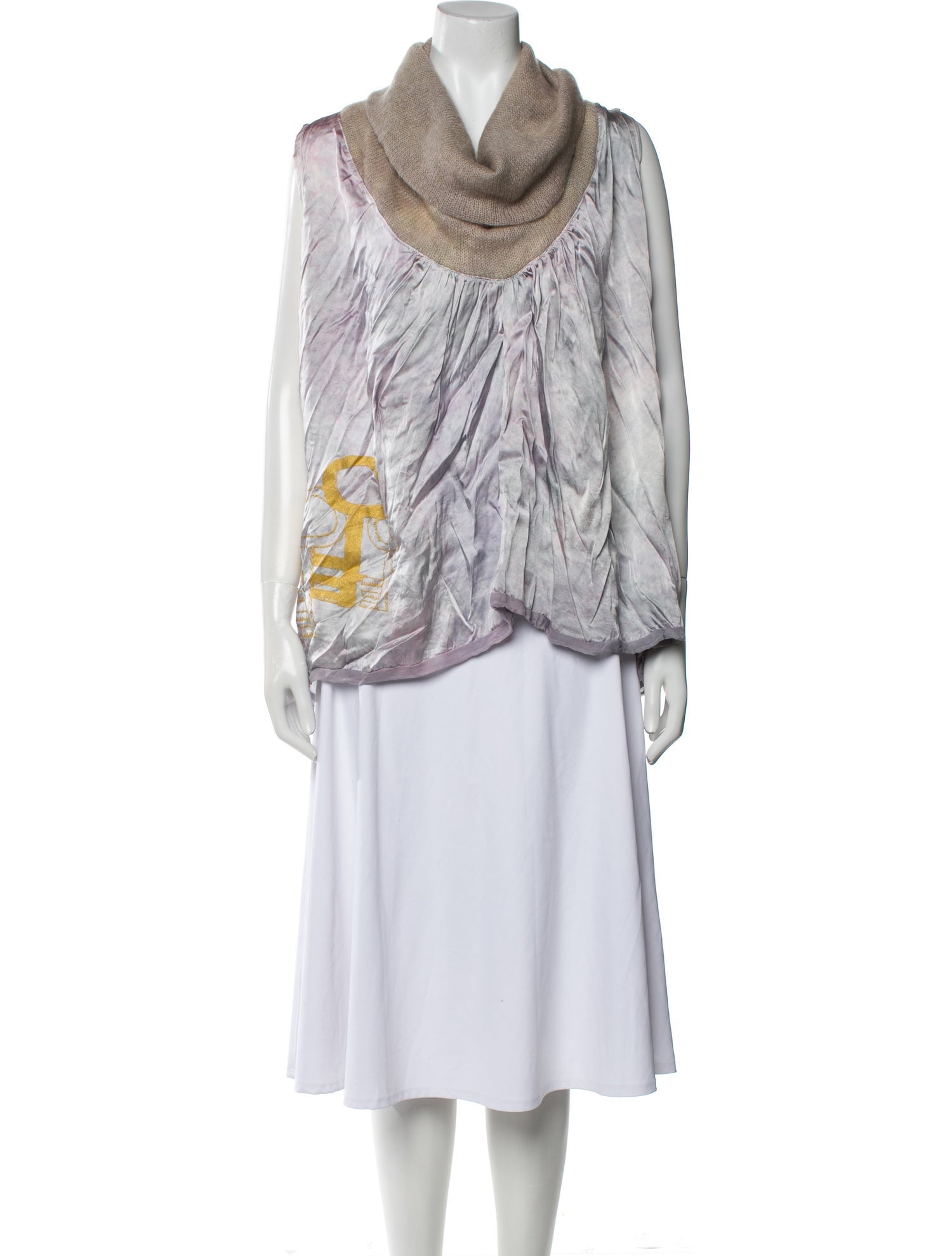 The People Of The Labyrinths Silk Printed Tunic