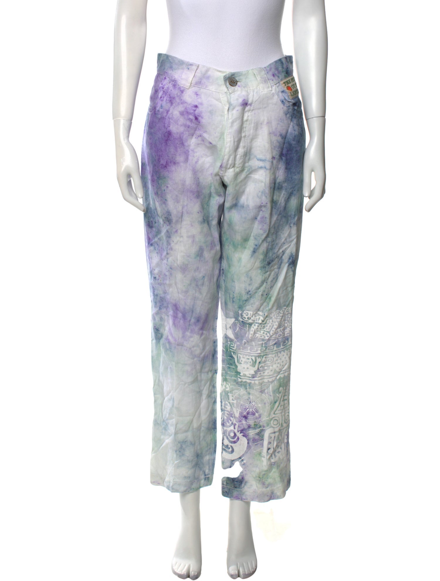 The People Of The Labyrinths Tie-Dye Print Straight Leg Pants