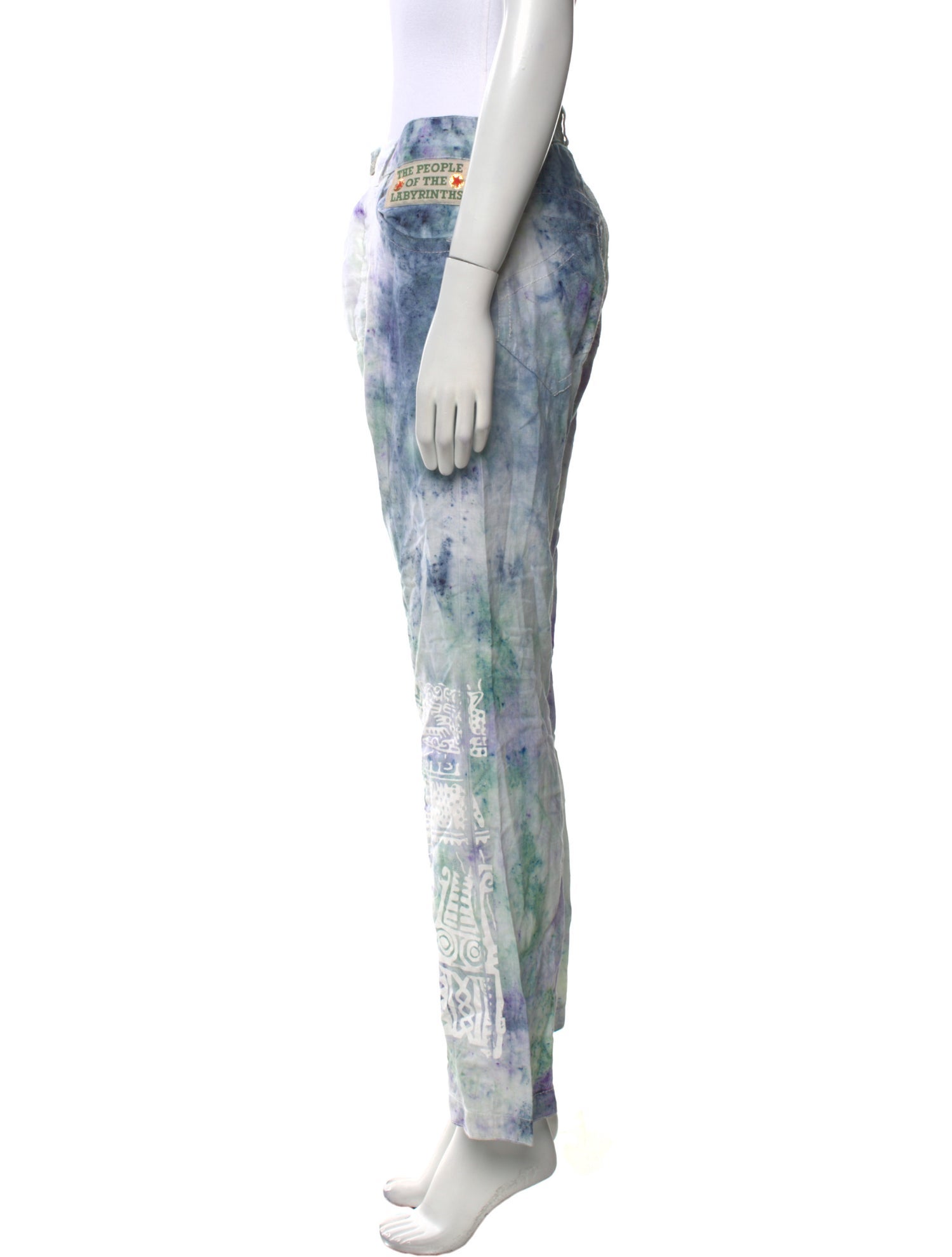 The People Of The Labyrinths Tie-Dye Print Straight Leg Pants