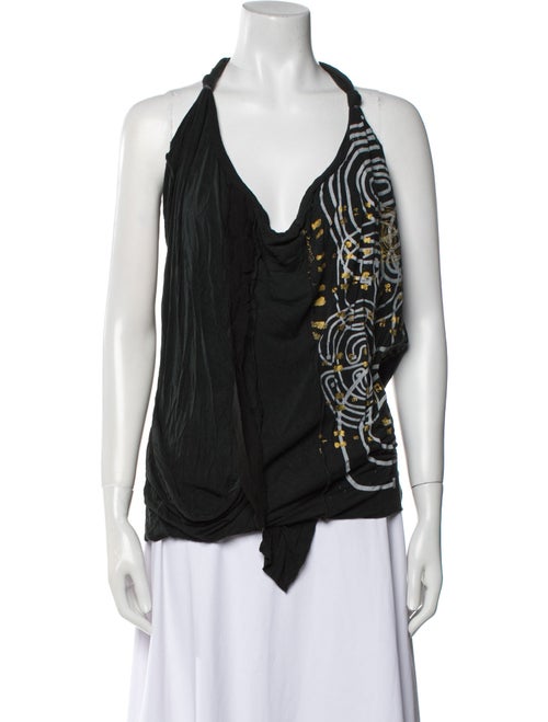 The People Of The Labyrinths Silk Halterneck Top