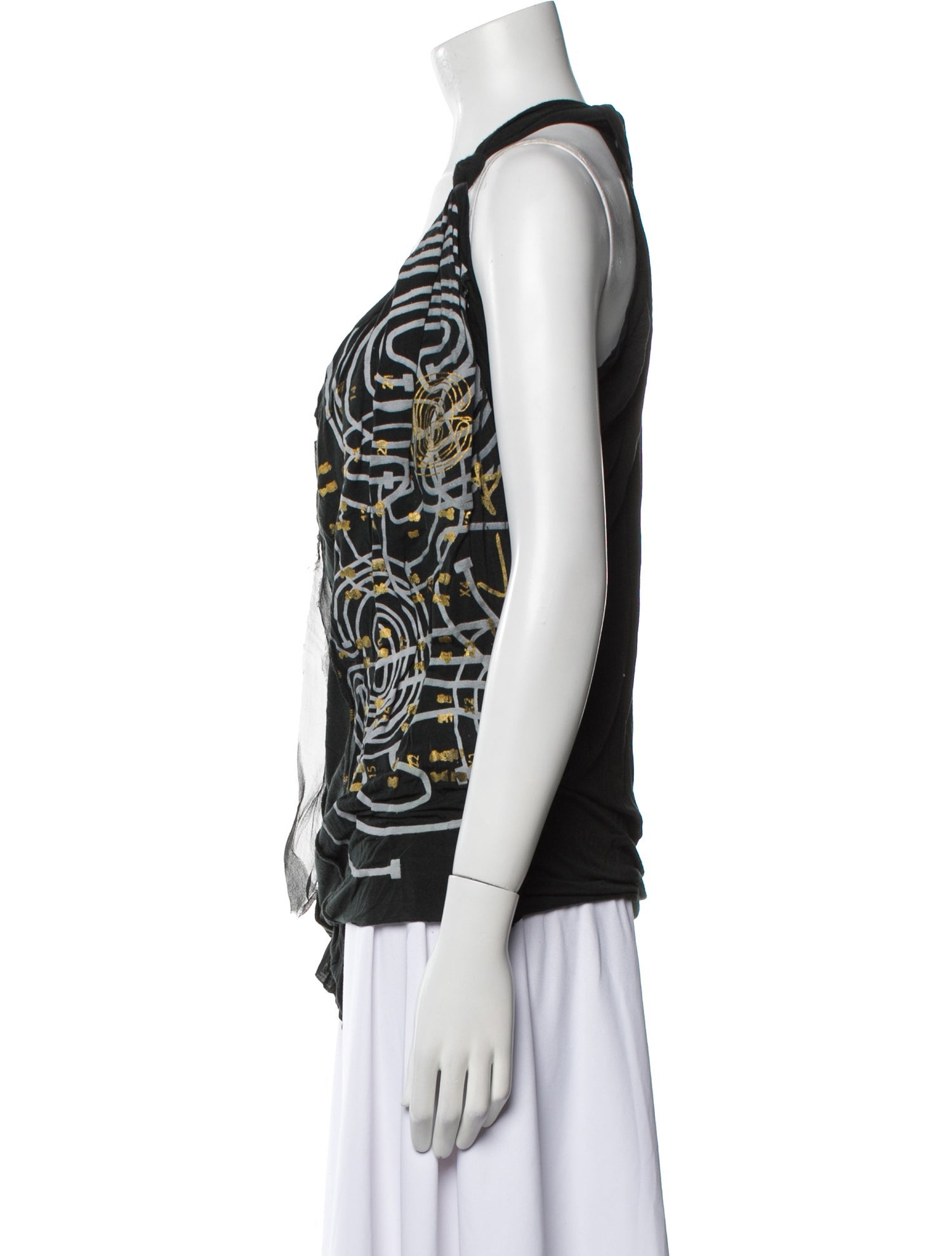 The People Of The Labyrinths Silk Halterneck Top