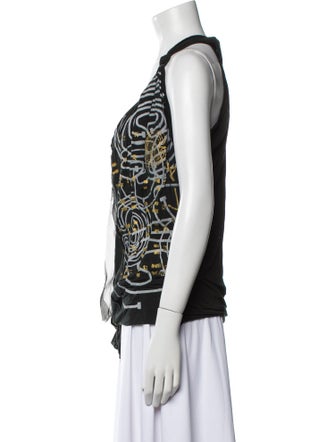 The People Of The Labyrinths Silk Halterneck Top