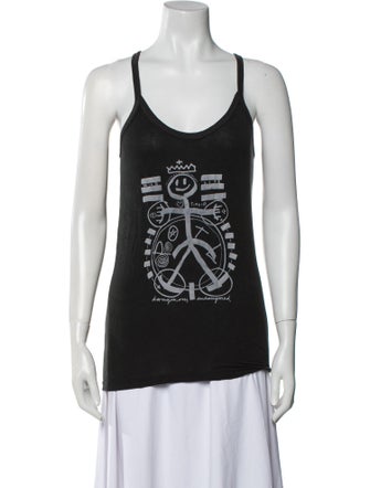 The People Of The Labyrinths Graphic Print Scoop Neck Top