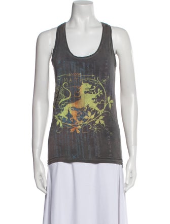 The People Of The Labyrinths Graphic Print Scoop Neck Top