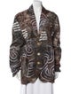 The People Of The Labyrinths Leather Printed Jacket