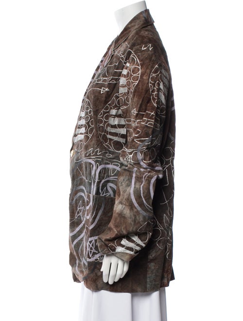 The People Of The Labyrinths Leather Printed Jacket