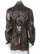 The People Of The Labyrinths Leather Printed Jacket