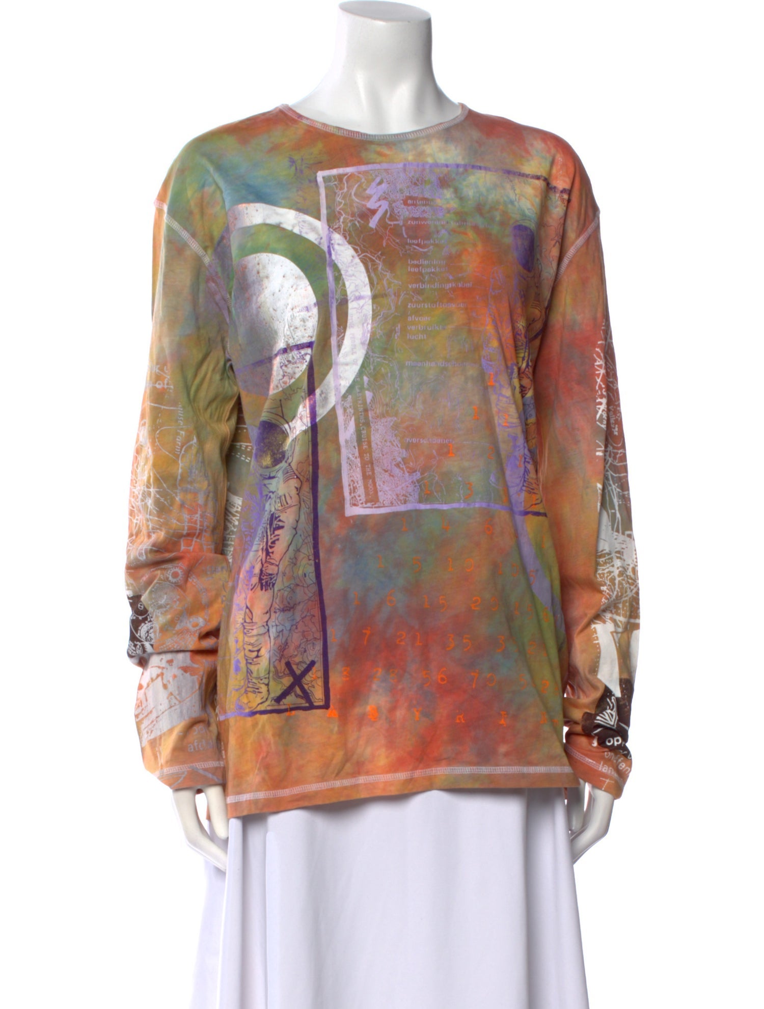 The People Of The Labyrinths Printed Bateau Neckline Sweatshirt