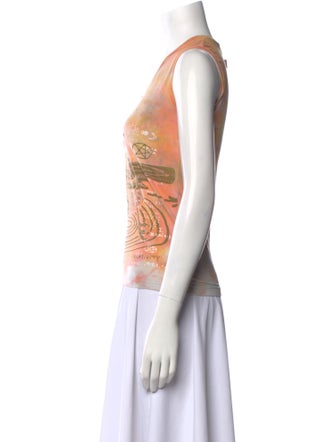 The People Of The Labyrinths Graphic Print Scoop Neck Top