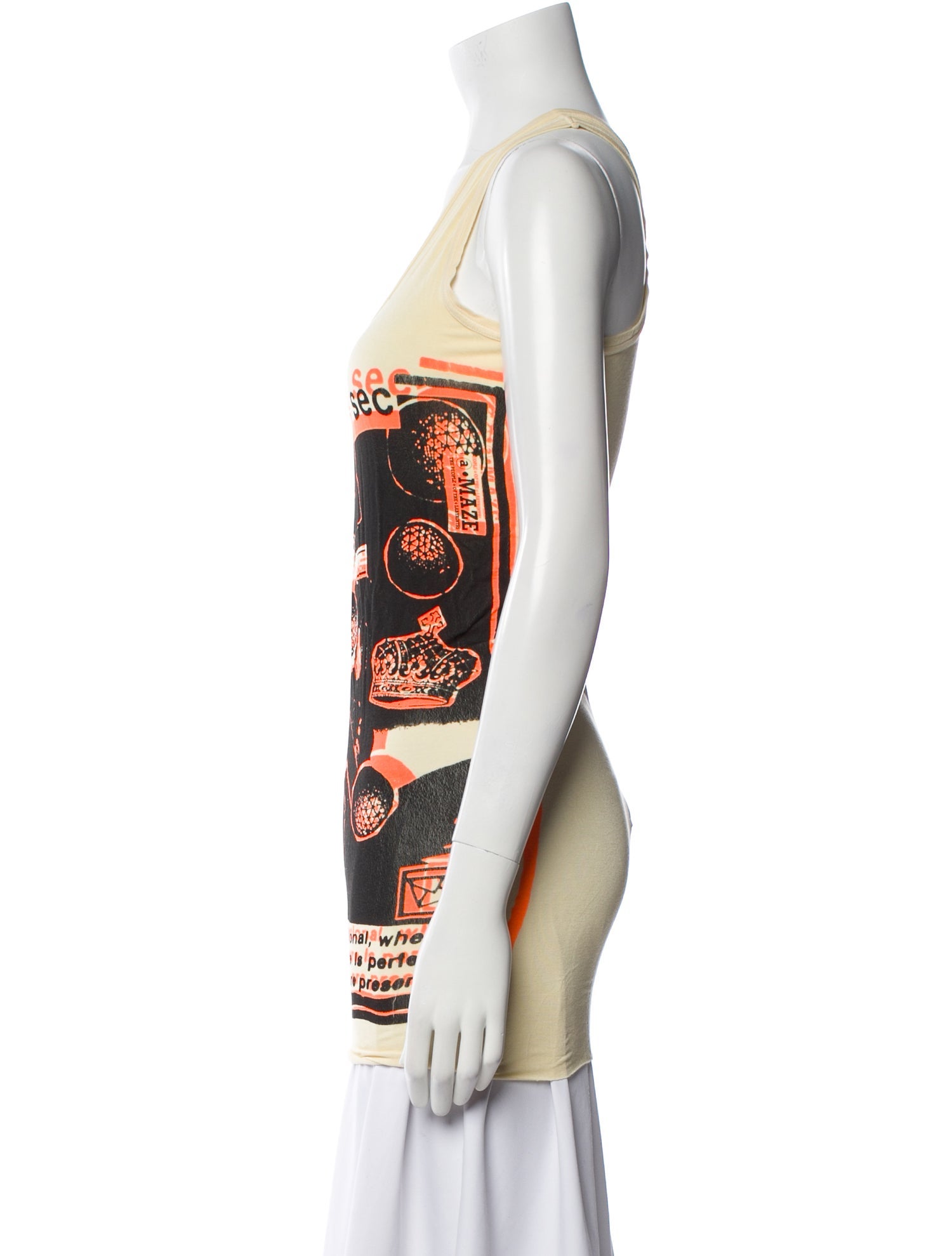 The People Of The Labyrinths Printed Scoop Neck Top