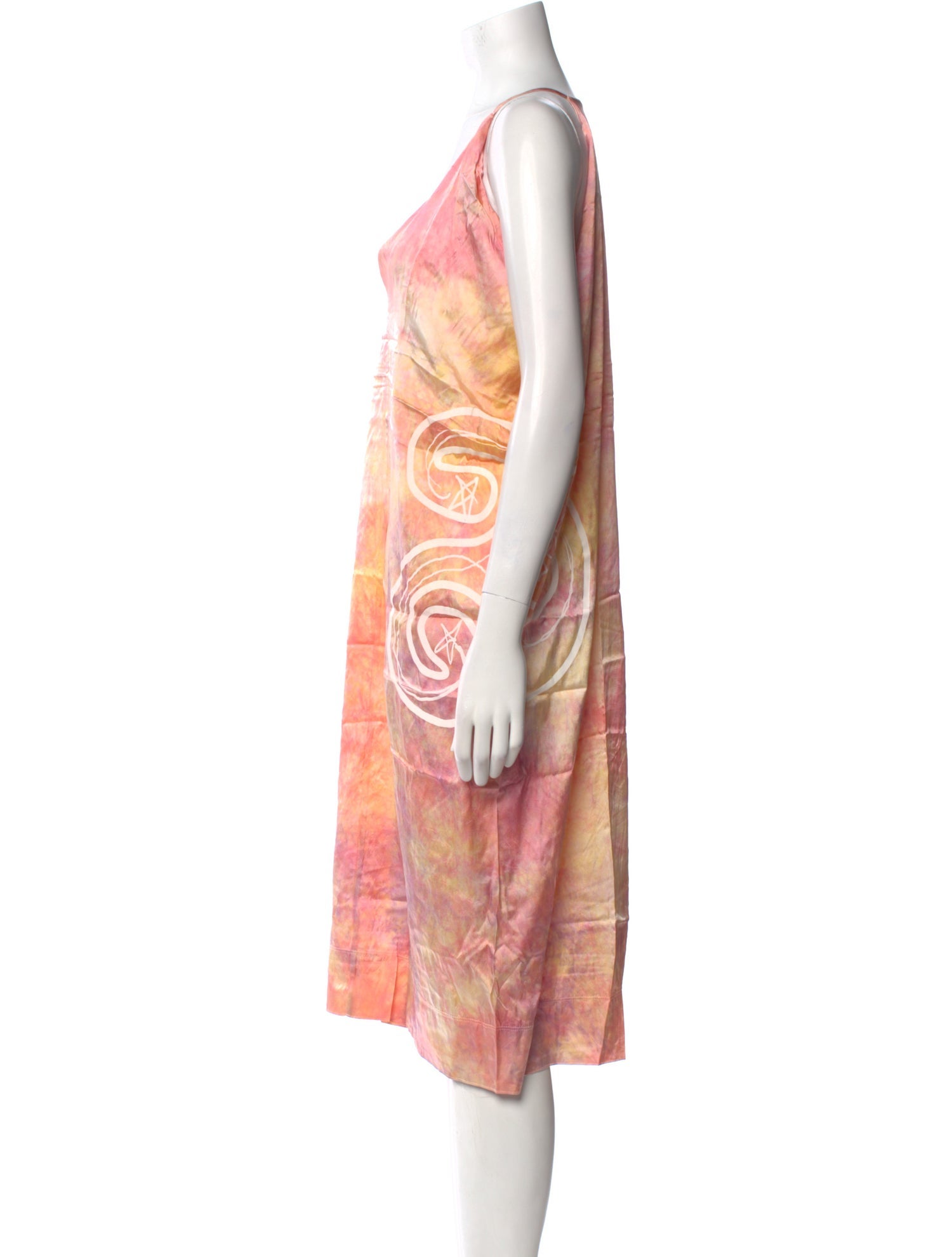 The People Of The Labyrinths Silk Midi Length Dress