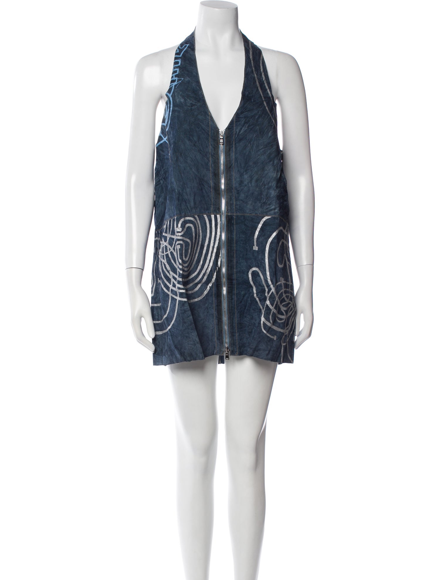 The People Of The Labyrinths Leather Mini Dress