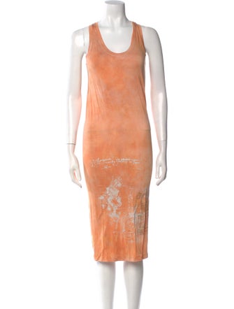 The People Of The Labyrinths Tie-Dye Print Midi Length Dress