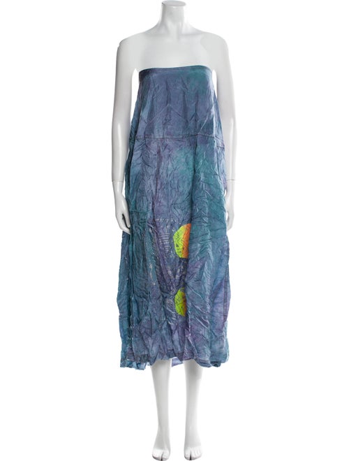 The People Of The Labyrinths Silk Midi Length Skirt