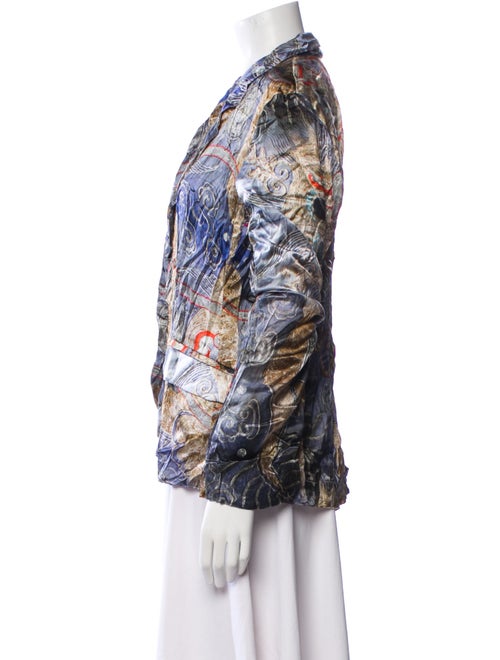 The People Of The Labyrinths Silk Paisley Print Blazer