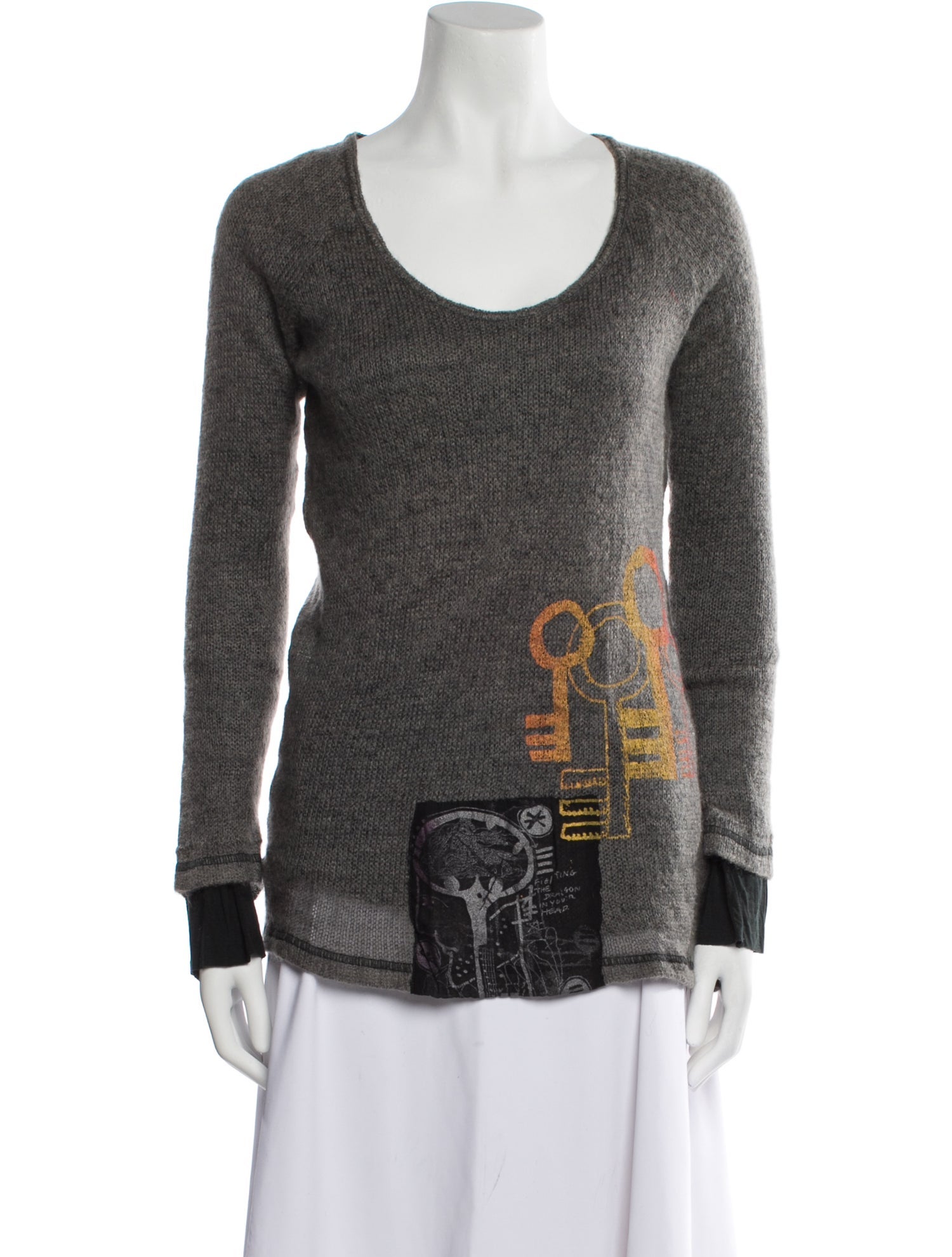 The People Of The Labyrinths Cashmere Graphic Print Sweater