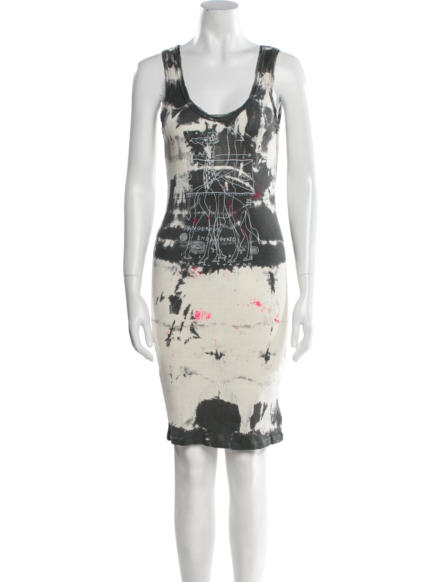 The People Of The Labyrinths Printed Knee-Length Dress