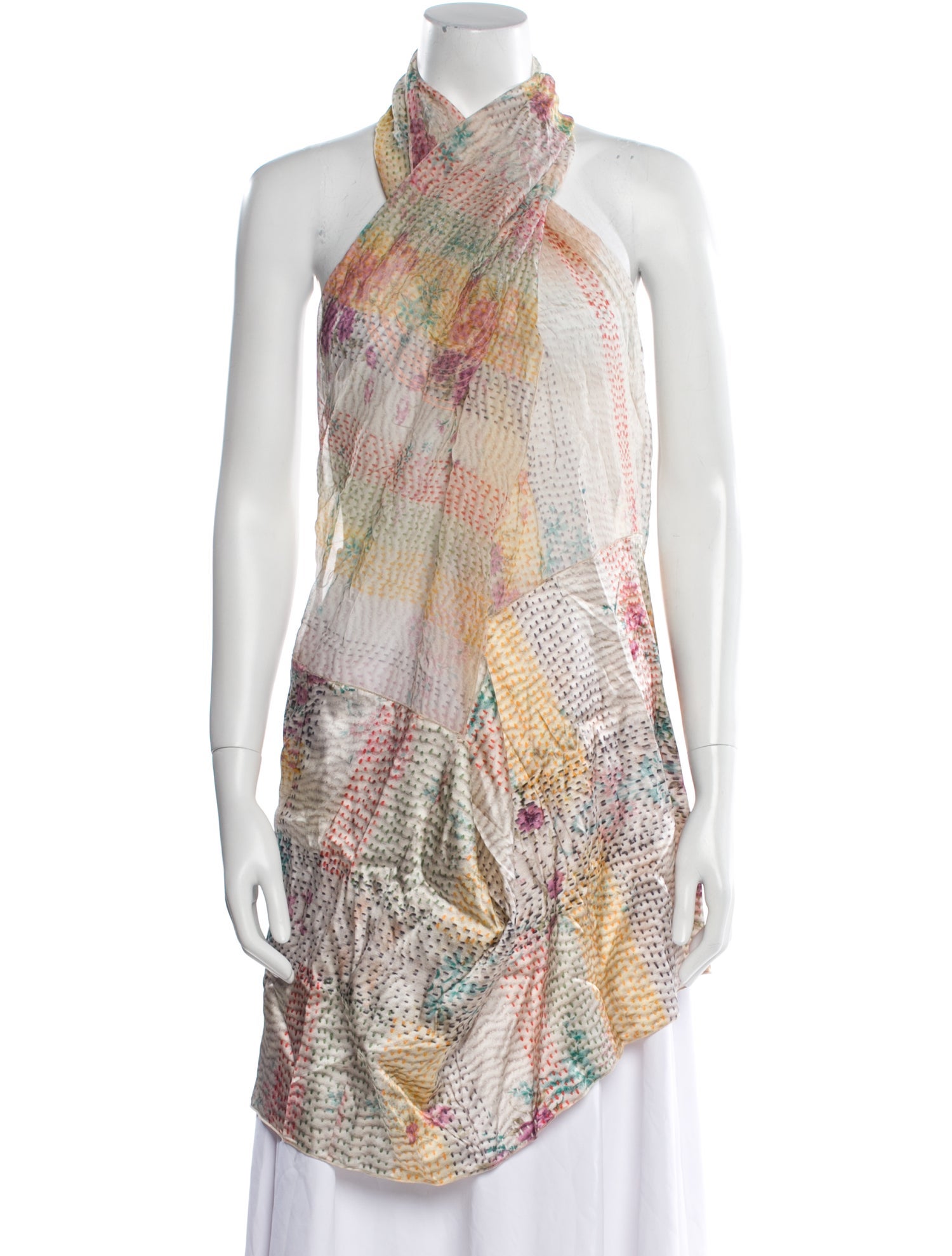 The People Of The Labyrinths Silk Printed Tunic