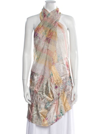 The People Of The Labyrinths Silk Printed Tunic