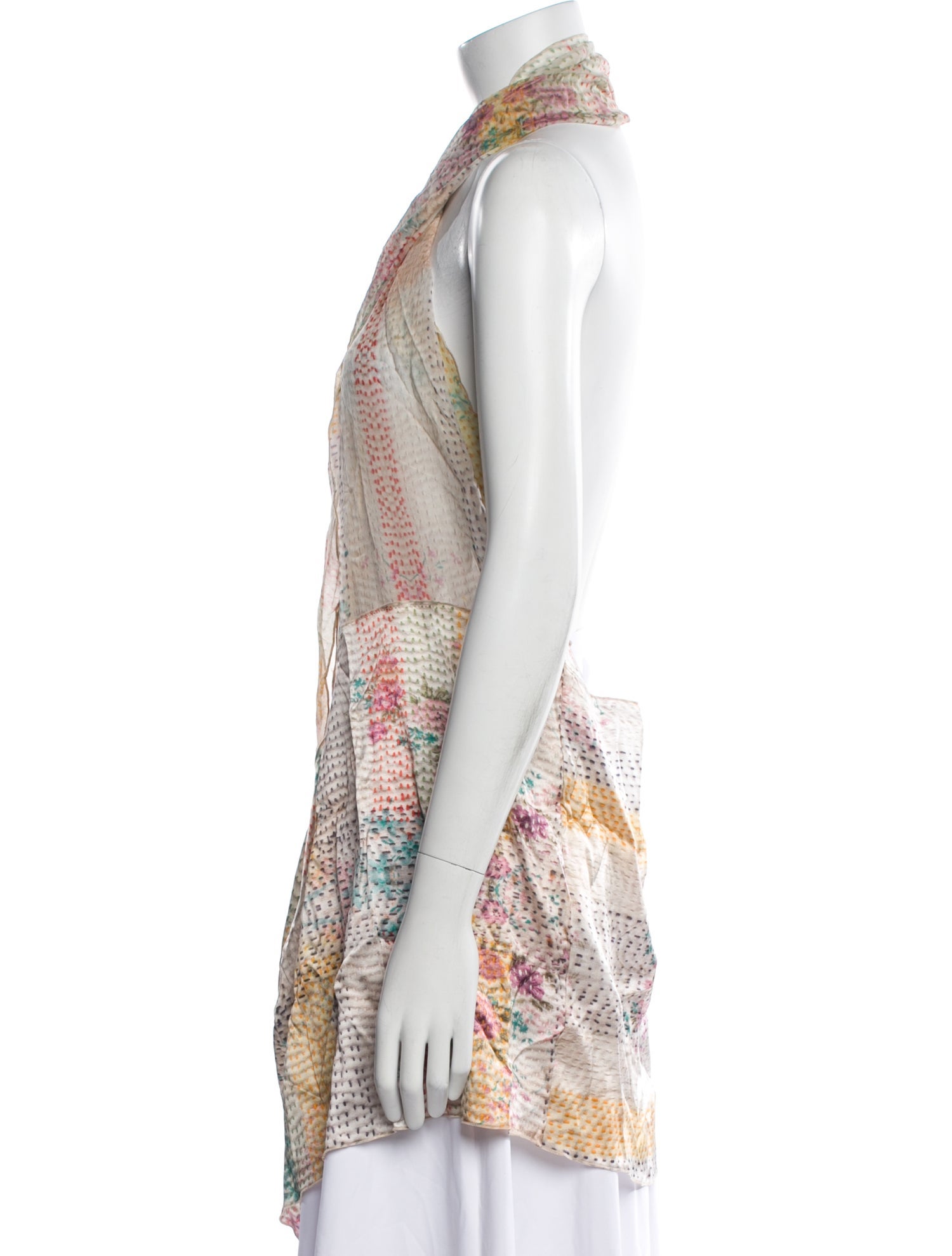 The People Of The Labyrinths Silk Printed Tunic