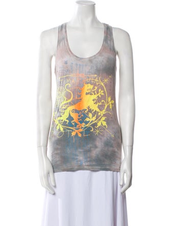 The People Of The Labyrinths Virgin Wool Graphic Print Top