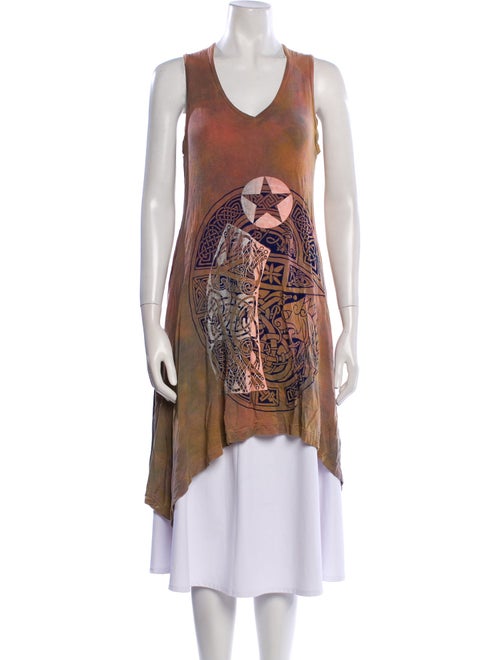 The People Of The Labyrinths Graphic Print Scoop Neck Tunic