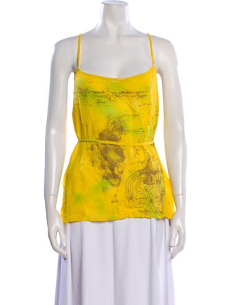 The People Of The Labyrinths Silk Printed Top