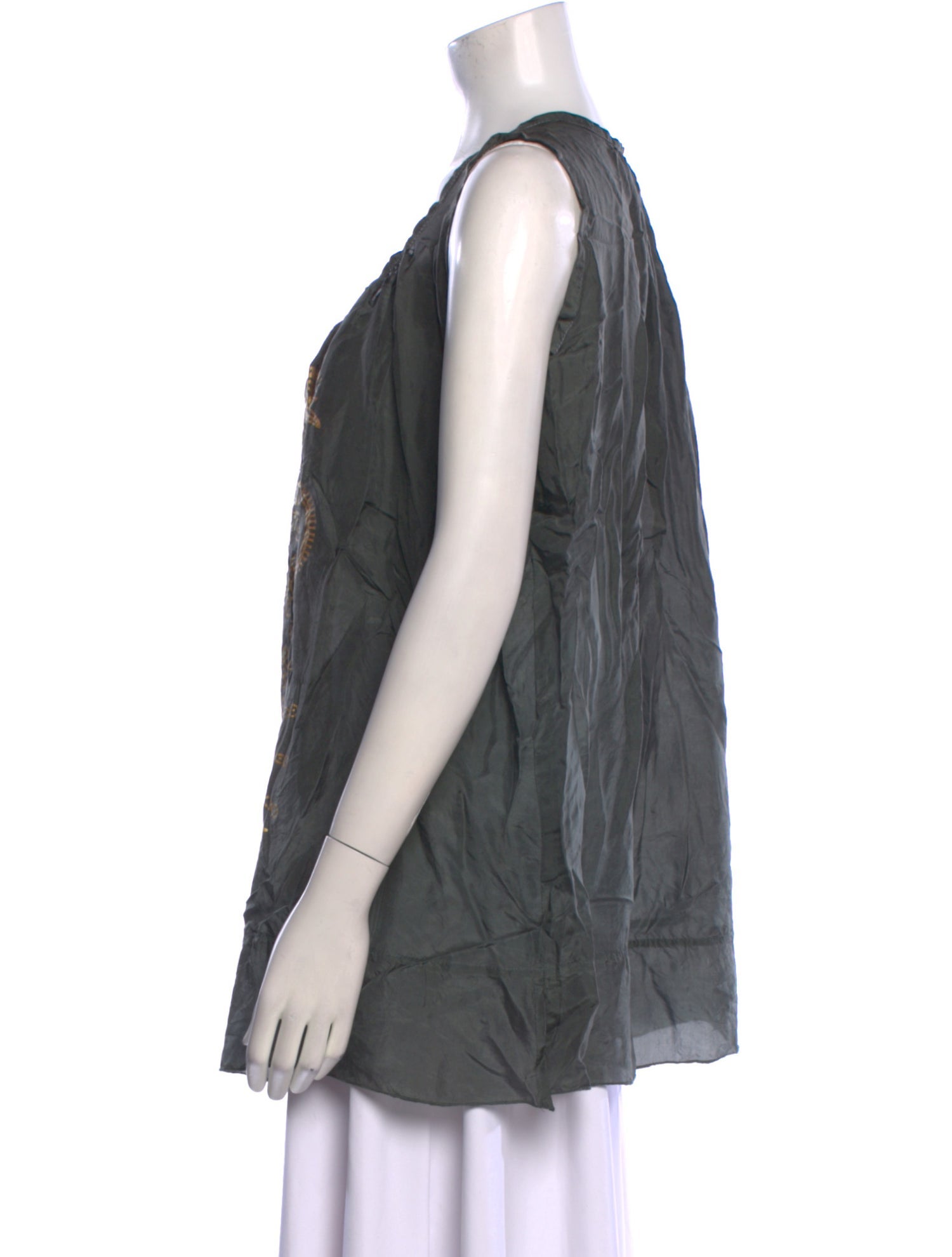 The People Of The Labyrinths Silk Printed Top