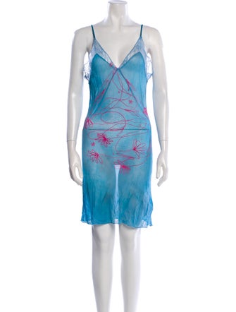 The People Of The Labyrinths Silk Mini Dress