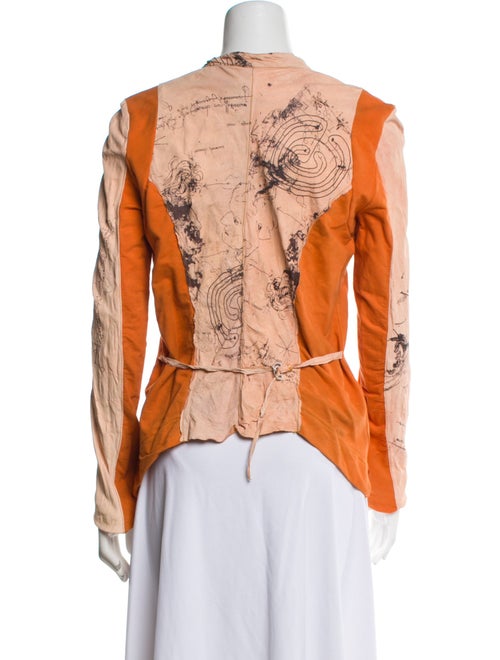 The People Of The Labyrinths Leather Printed Jacket