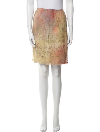 The People Of The Labyrinths Silk Mini Skirt
