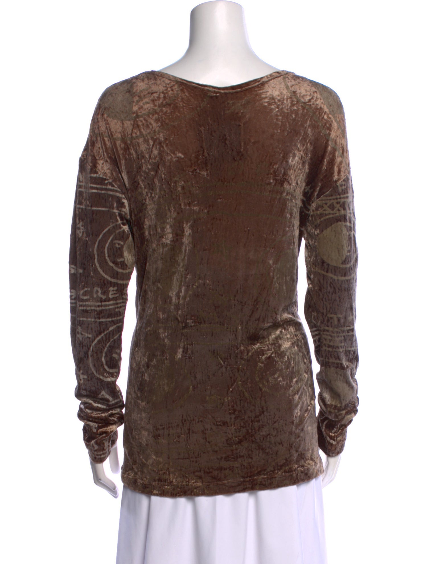 The People Of The Labyrinths Printed Scoop Neck Top