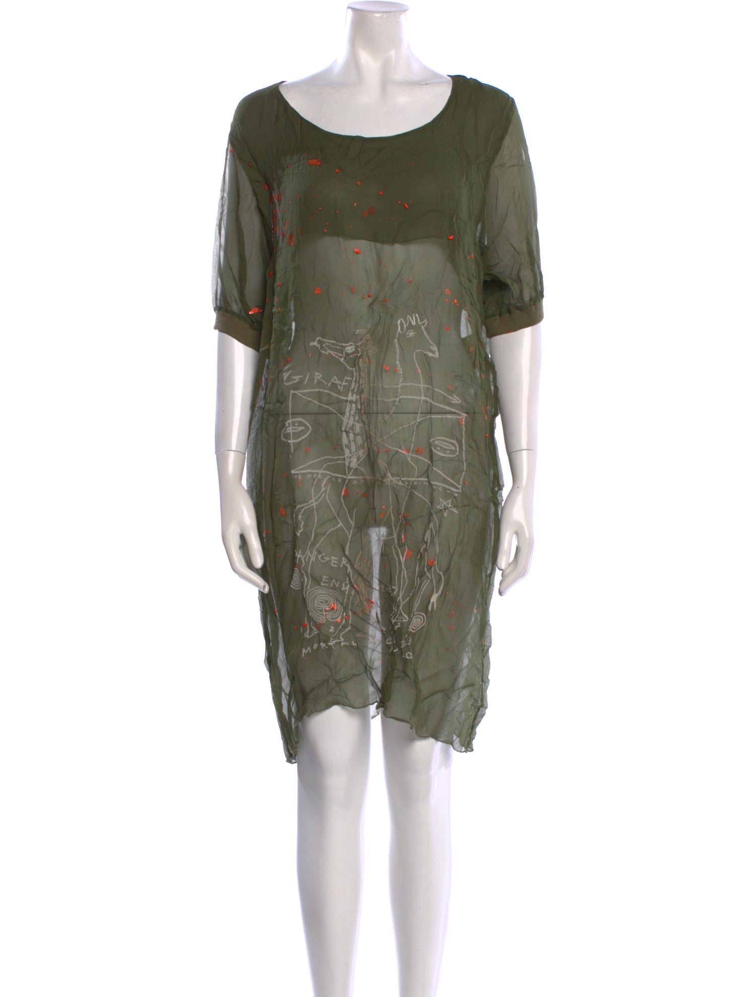 The People Of The Labyrinths Silk Mini Dress