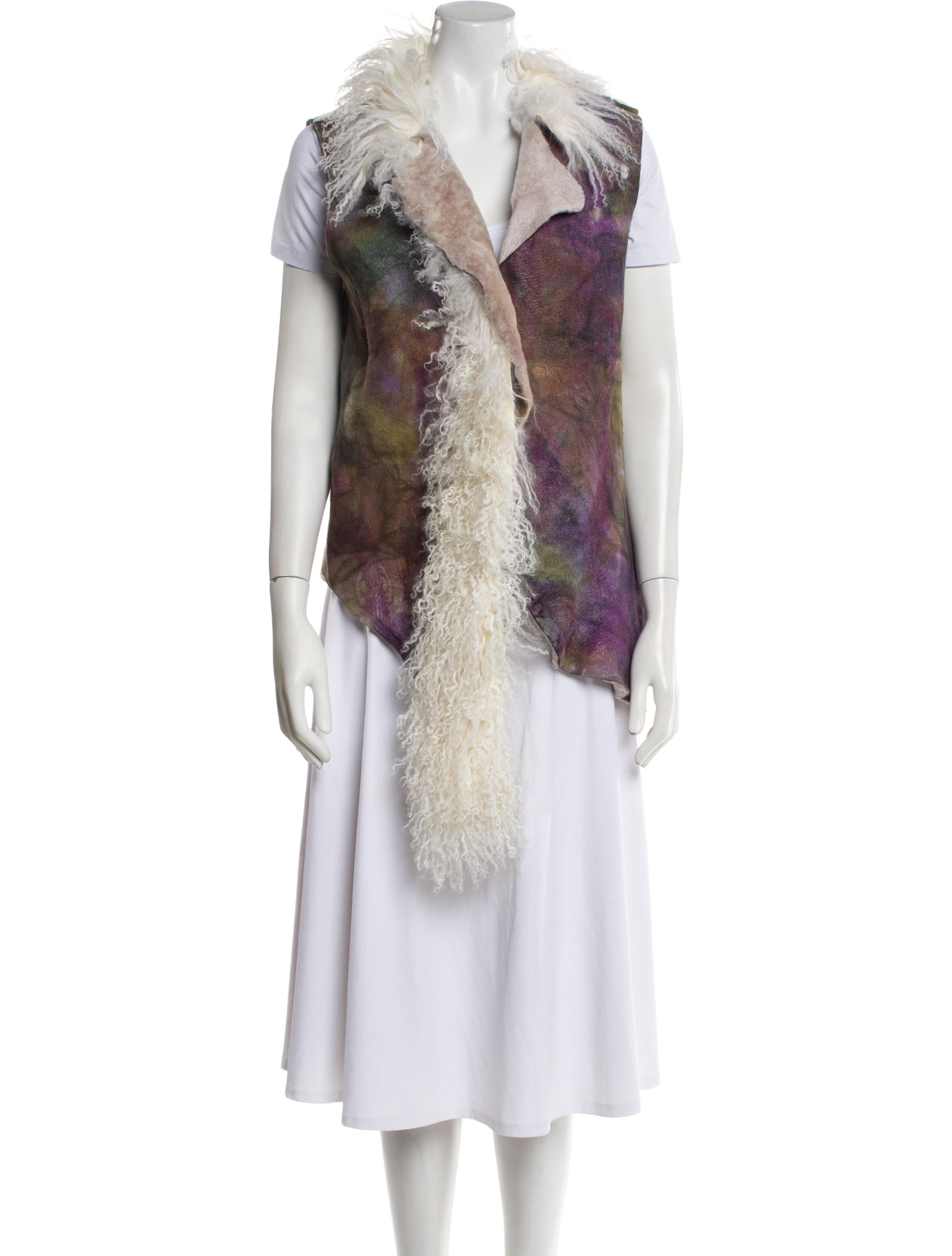 The People Of The Labyrinths Shearling Printed Fur Jacket