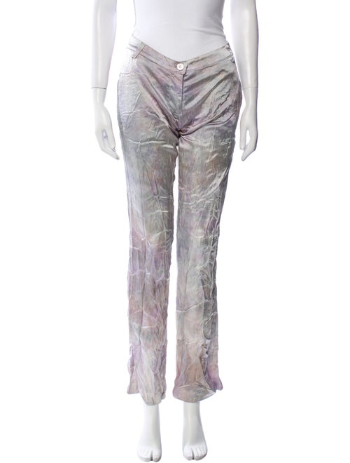 The People Of The Labyrinths Silk Straight Leg Pants