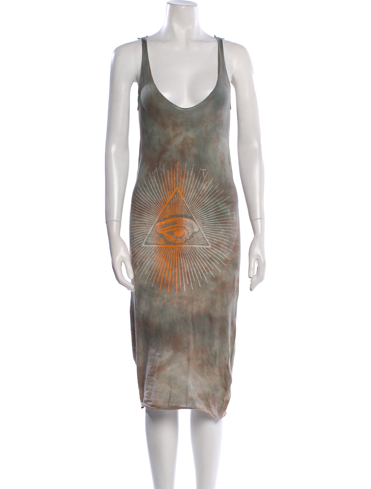 The People Of The Labyrinths Printed Midi Length Dress
