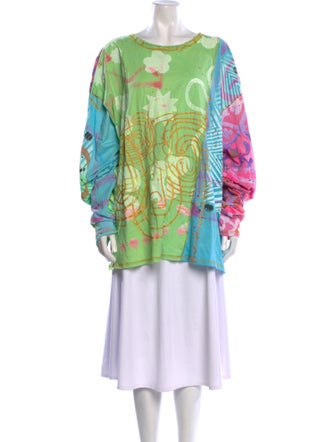 The People Of The Labyrinths Graphic Print Bateau Neckline Tunic