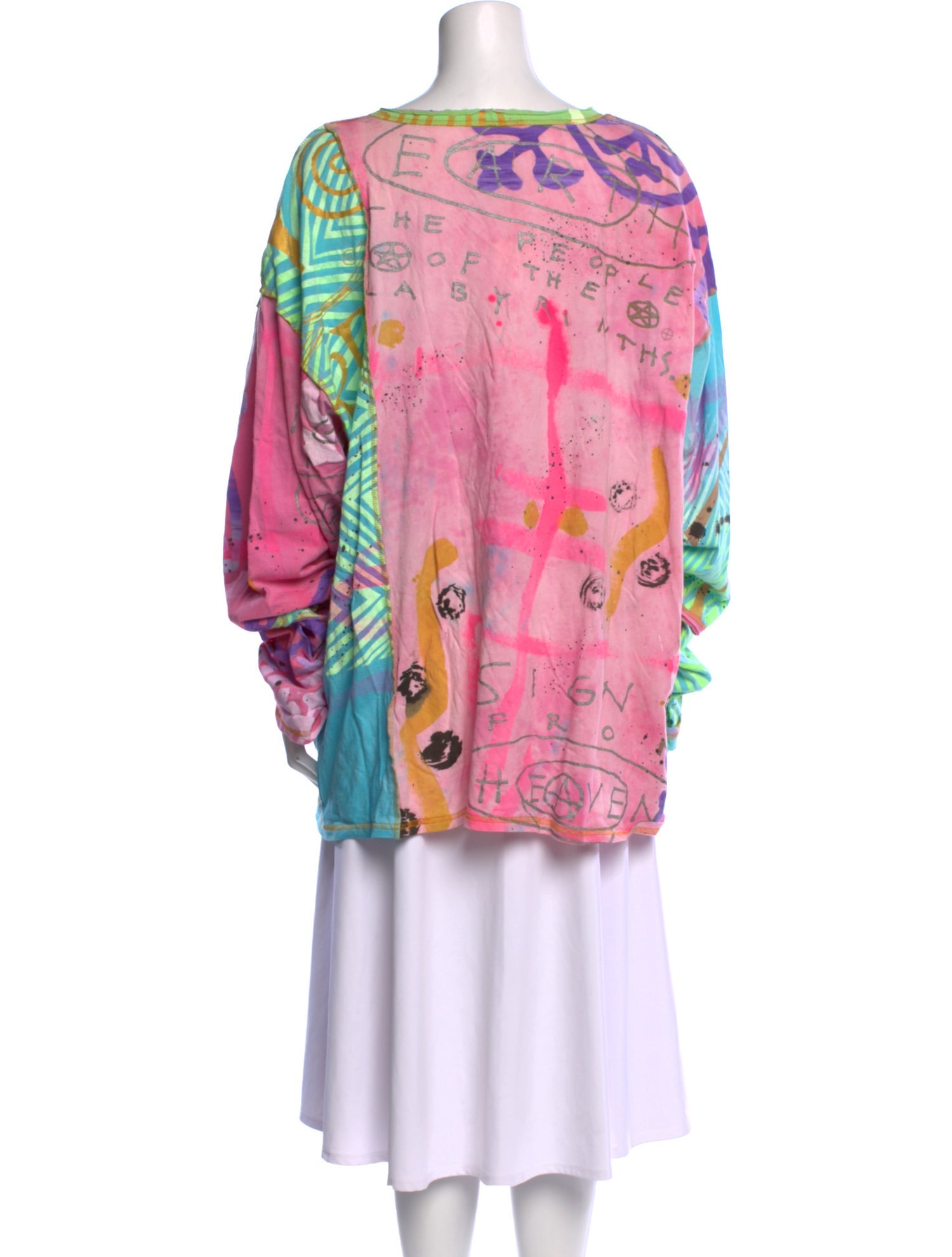 The People Of The Labyrinths Graphic Print Bateau Neckline Tunic